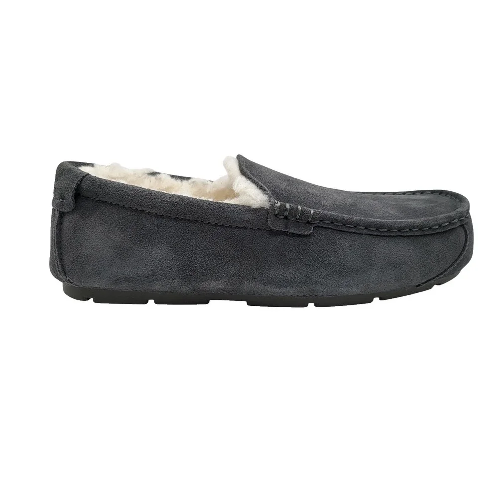 Koolaburra by UGG Tipton‎ Mens 8 Gray Suede Moc Slippers Lined NWB 1105893